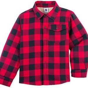 Petit Bateau Red Buffalo Check Jacket